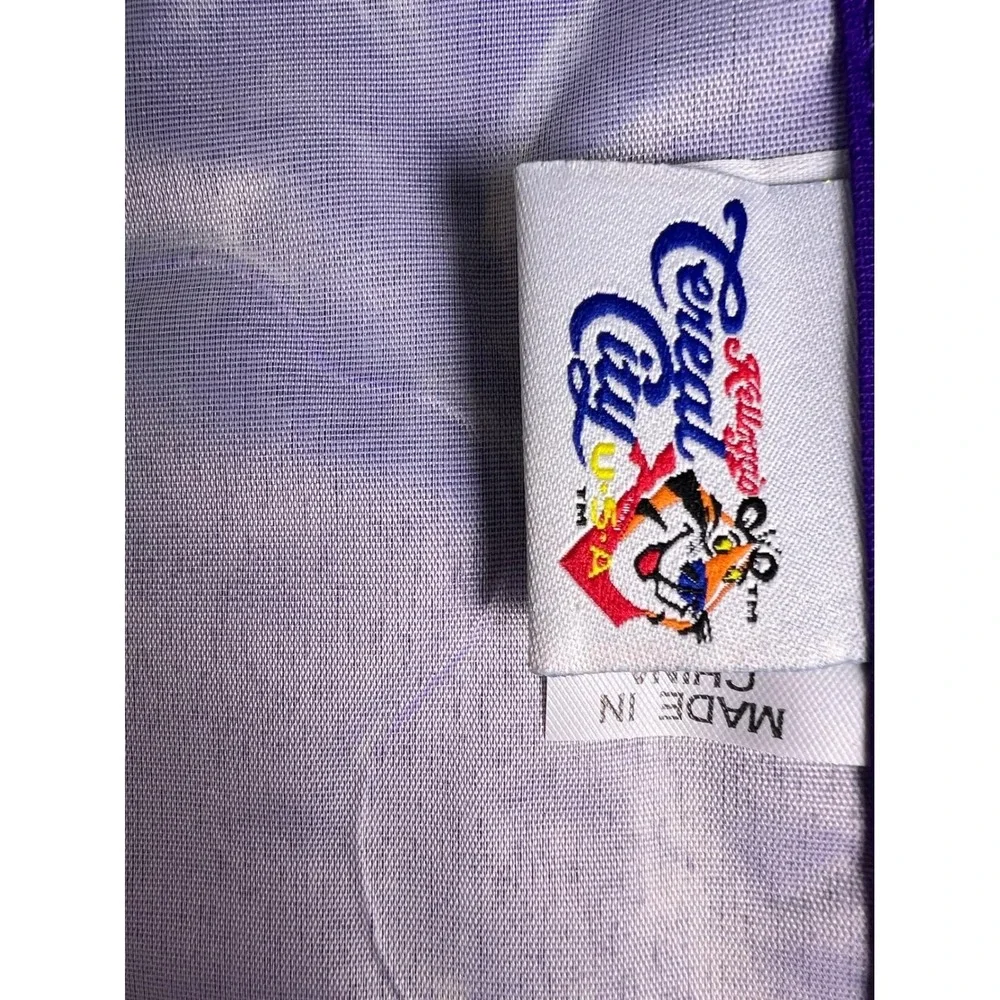 Vintage Advertisement Kellogg's Tony the Tiger Cereal City Bib Purple Kids‎ 1998